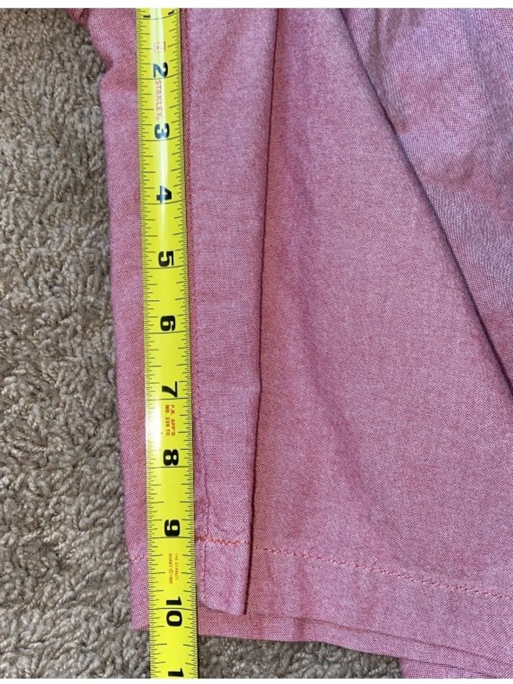Izod Chino Golf Shorts Mens 38 Pink 10 Inch Inseam Preppy Cotton Beach Coastal